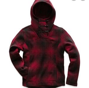 The North Face Crescent Hooded Pullover Red Plaid
